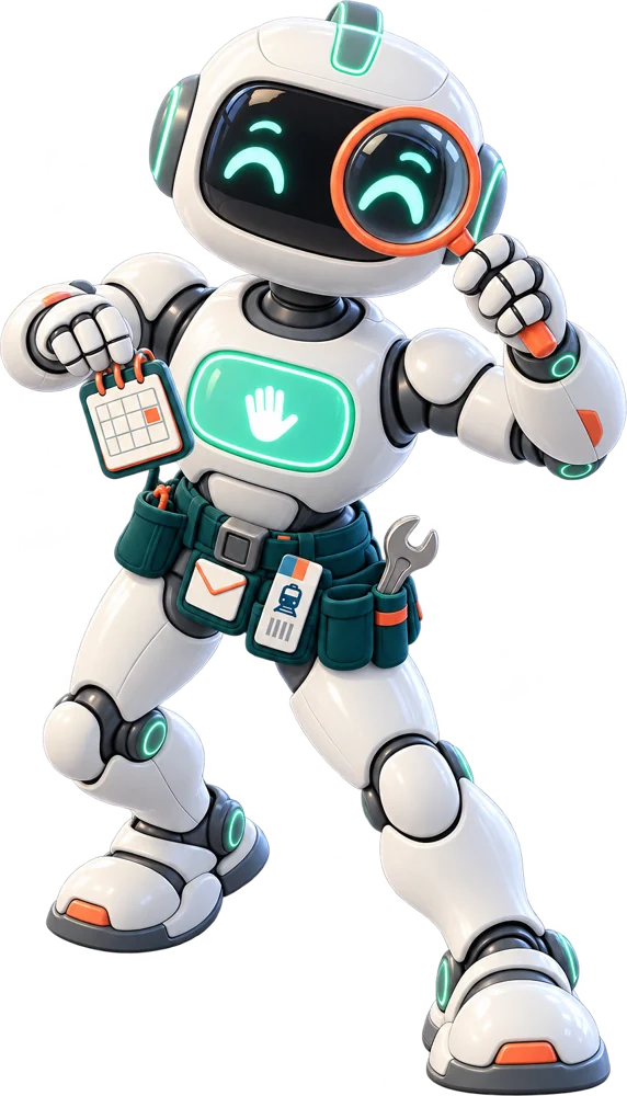 Der Roboter rechnet