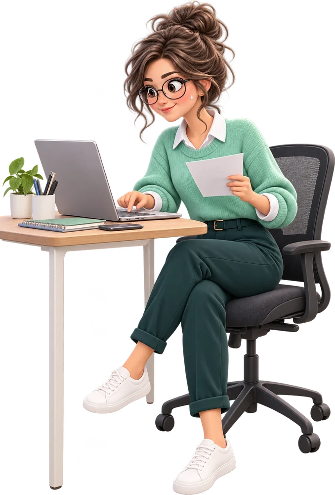 Lena am Laptop